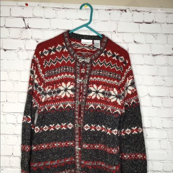 Vintage women Nordic wool cardigan - Picture 14 of 16